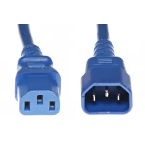 C13/C14 extension power cord, 1.2 meters long, blue color