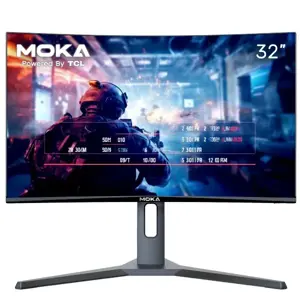 Computer Monitor, MOKA By TCL 32M2000C 32" Curved, 180Hz, 1ms, E-LED, 2X HDMI DP