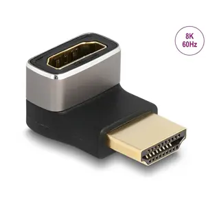 HDMI 8K 60Hz Metal Adapter 90 Degree Down Delock