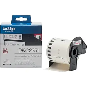 Brother DK-22251 Black and Red 62mm Continuous Tape