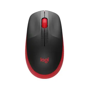 Logitech Full-Size Wireless Mouse M190- Red