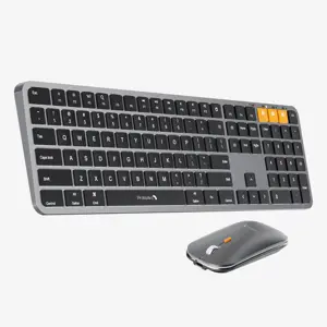ProtoArc Backlit Bluetooth Keyboard and Mouse for Mac, Space Gray