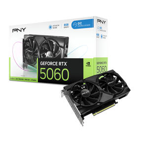 PNY GeForce RTX 5060 8GB Overclocked Dual Fan GPU Graphics Card