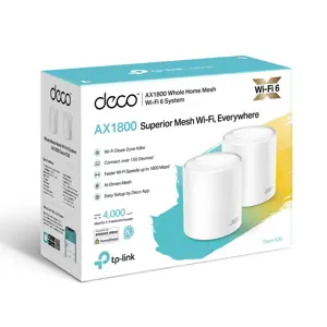TP-LINK Deco X20 (2-pack) AX1800 Whole Home Mesh Wi-Fi System Range Extender