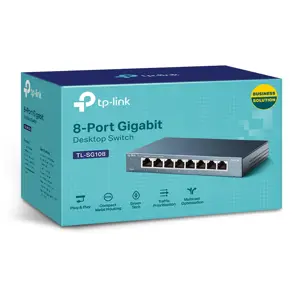 8 Channel Gigabyte Switch TP-LINK TL-SG108 8-Port 10/100/1000Mbps Desktop Switch