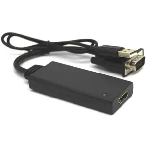 Gold Touch VGA To HDMI Adapter w/USB Power Cable