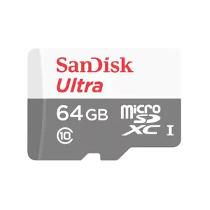 כרטיס זיכרון SanDisk Ultra MicroSD 64GB Class10 100MB/s SDSQUNR-064G-GN3MN