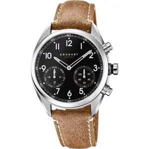 שעון יד היברידי לגברים Kronaby S3112/1 leather strap watch