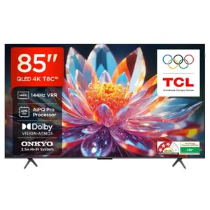 טלוויזיה TCL 85T8C 85" 4K 144Hz QLED Google TV